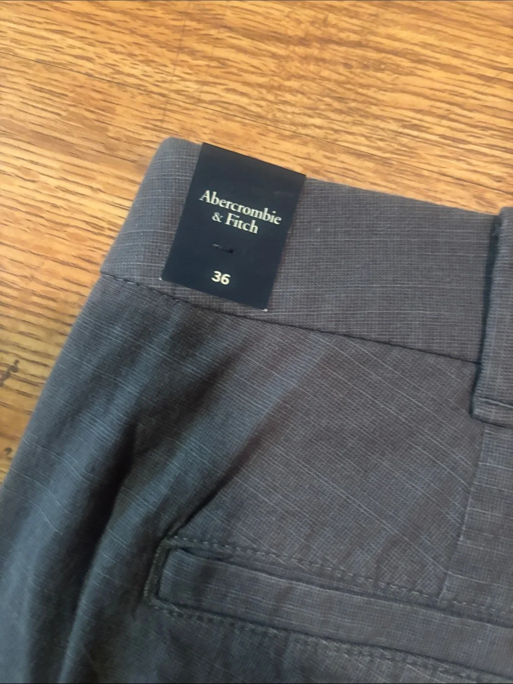 Abercrombie & Fitch Men's Flat-Front Shorts - Charcoal
